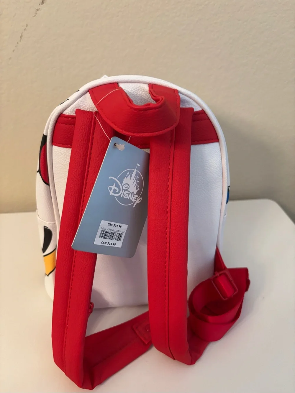 Disney Kids White Minnie & Mickey Character Backpack